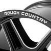 image:imageRough Country 92 Series Wheel  18x9 5x55 Bolt Pattern 0mm Offset SinglePiece Aluminum Gloss Black with Milled Accents