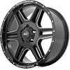 image:imageRough Country 92 Series Wheel  18x9 5x55 Bolt Pattern 0mm Offset SinglePiece Aluminum Gloss Black with Milled Accents