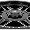 image:imageRough Country 92 Series Wheel  18x9 6x55 Bolt Pattern 0mm Offset SinglePiece Aluminum Gloss Black with Milled Accents