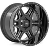 image:imageRough Country 92 Series Wheel  18x9 6x55 Bolt Pattern 0mm Offset SinglePiece Aluminum Gloss Black with Milled Accents