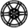 image:imageRough Country 92 Series Wheel  18x9 6x55 Bolt Pattern 18mm Offset SinglePiece Aluminum Gloss Black with Milled Accents