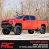 image:imageRough Country 96 Series OnePiece Aluminum Wheel 20x10 8x65 Bolt Pattern 19mm Offset  Gloss Black wMilled Accents 8Spoke Lightweight with Center Cap20x10 19mm Offset