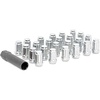 image:imageRough Country 24Piece Chrome Lug Nut Set  12 x 20 Thread Bulge Acorn Style Lug Nuts with Socket Key CorrosionResistant for Aftermarket Wheels