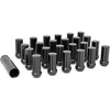 image:imageRough Country 24Piece Lug Nut Set  M14x15 Thread Bulge Acorn Style Black Lug Nuts with Socket Key CorrosionResistant for Aftermarket Wheels