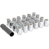 image:imageRough Country 32Piece Lug Nut Set  M14X15 Thread Chrome Bulge Acorn Style OpenEnd Lug Nuts with Socket Key CorrosionResistant for Aftermarket Wheels