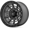 image:imageRough Country 85 Series OnePiece Aluminum Wheel with Simulated Beadlock  17x9 6x55 Bolt Pattern 12mm Offset Gunmetal GrayBlack