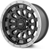 image:imageRough Country 87 Series OnePiece Aluminum Wheel with Simulated Beadlock  17x85 6x55 Bolt Pattern 0mm Offset Machined Black