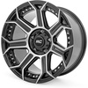 image:imageRough Country 89 Series Wheel  OnePiece  Black Machined Gun Metal  17x9  6x55  12mm