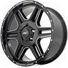image:imageRough Country 92 Series Wheel  18x9 5x55 Bolt Pattern 0mm Offset SinglePiece Aluminum Gloss Black with Milled Accents