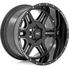 image:imageRough Country 92 Series Wheel  18x9 6x55 Bolt Pattern 18mm Offset SinglePiece Aluminum Gloss Black with Milled Accents