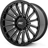 image:imageRough Country 97 Series OnePiece Aluminum Wheel  20x10 8x170mm Bolt Pattern 19mm Offset Gloss Black