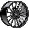 image:imageRough Country 97 Series OnePiece Aluminum Wheel  22x10 6x55 Bolt Pattern 25mm Offset Gloss Black