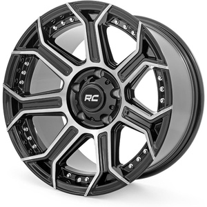 image:imageRough Country 89 Series Wheel  OnePiece  Black Machined Gun Metal  17x9  6x55  12mm