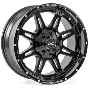 image:imageRough Country 94 Series OnePiece Aluminum Wheel  20x10 8x170mm Bolt Pattern 18mm Offset Matte Black