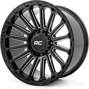 image:imageRough Country 97 Series OnePiece Aluminum Wheel  17x9 6x55 Bolt Pattern 0mm Offset Gloss Black