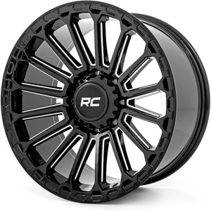 image:imageRough Country 97 Series OnePiece Aluminum Wheel  20x10 6x135mm Bolt Pattern 19mm Offset Gloss Black