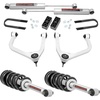 image:imageRough Country 35 Lift Kit with M1 Struts amp M1 Rear Shocks for Chevy Silverado 1500 4WD 20252026 with MonoLeaf Rear Springs Increased Ground Clearance Levels Stance Aluminum Control ArmsAluminum Control Arms