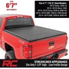 image:imageRough Country Soft RollUp Bed Cover for Chevy Silverado amp GMC Sierra 15002500HD3500HD 20142019 amp Classic  LowProfile Vinyl Tonneau Cover67 Bed
