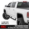 image:imageRough Country TR2 Running Boards for Chevy Silverado amp GMC Sierra 15002500HD3500HD Crew Cab 20072019 amp Classic  5 Wide CabLength Aluminum Side Steps