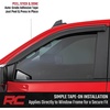image:imageRough Country Tapeon Window Rain Guards for Chevy Silverado amp GMC Sierra 15002500HD3500HD Crew Cab 20192025  Low Profile Window Visors 4Pc Rain Guard for Trucks