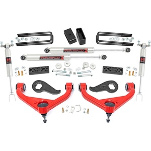 image:imageRough Country 3 Lift Kit for Chevy Silverado amp GMC Sierra 2500HD3500HD 20202026 wFactory Overload Springs  Front amp Rear M1 Shocks SIlver Control ArmsRed Control Arms