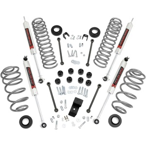 image:imageRough Country 325 Suspension Lift Kit for Jeep Wrangler TJ 20032006 6CYL  FrontRear M1 Shocks6 CYL