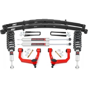 image:imageRough Country 35 BoltOn Lift Kit with N3 StrutsN3 Rear Shocks for Toyota Tacoma 4WD 20052023  Lifted Leaf Springs Silver Control ArmsRed Arms