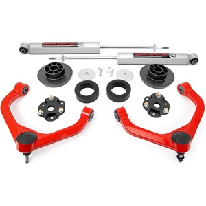 image:imageRough Country 35 Lift Kit with M1 Struts amp M1 Rear Shocks for Ram 1500 2WD4WD 20192026  Red Aluminum Control ArmsBlack