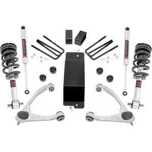 image:imageRough Country 35 Lift Kit with M1 StrutsM1 Rear Shocks for Chevy Silverado amp GMC Sierra 1500 20142016  Silver Control Arms