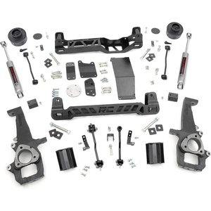 image:imageRough Country 4 Suspension Lift Kit for Ram 1500 4WD 20092011  Fits 35 Tires Includes N3 Rear Shocks amp Skid Plate