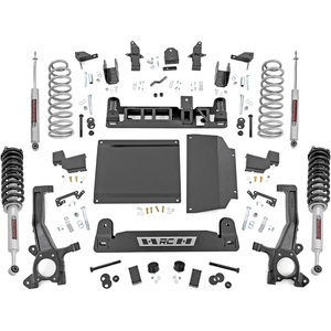 image:imageRough Country 6 Lift Kit wM1 Monotube Struts amp M1 Shocks for Toyota Tundra 20222026 without AutoAdjusting Headlights  Levels Stance Fits Up to 35 TiresN3 Loaded Struts wN3 Rear Shocks