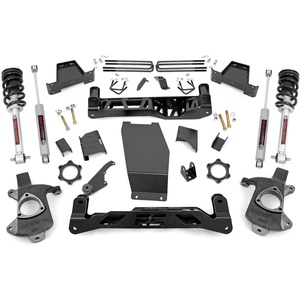 image:imageRough Country 6 Suspension Lift Kit with N3 StrutsN3 Shocks for Chevy Silverado amp GMC Sierra 1500 20142018 wStock Cast Alu or Stamped Steel Control Arms
