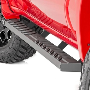 image:imageRough Country BA2 Running Boards for Chevy Silverado amp GMC Sierra 15002500HD3500HD Crew Cab 20192026  5 Wide Steel Step Bars NonSlip Grip Foot Rails NoDrill Install Truck Side Steps