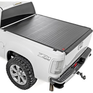 image:imageRough Country Hard RollUp Tonneau Cover for Chevy Silverado amp GMC Sierra 1500 20072013  Aluminum Truck Bed Cover Fits 59 Bed59 Bed