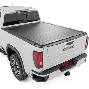 image:imageRough Country Hard RollUp Tonneau Cover for Chevy Silverado amp GMC Sierra 2500HD3500HD 20202026  Aluminum Truck Bed Cover Fits 69 Bed wRail Caps