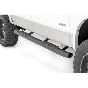 image:imageRough Country Oval Nerf Steps for Ford F150 20092014 Crew Cab  OEM Style Rails with Builtin Side Steps