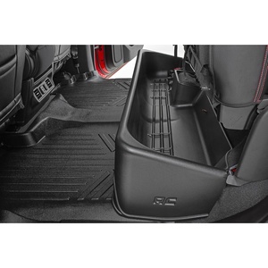 image:imageRough Country Under Seat Storage for Chevy Silverado amp GMC Sierra 15002500HD3500HD Double Cab 20192026  Custom Rear Under Seat Organizer Tray with Lockable LidStorage