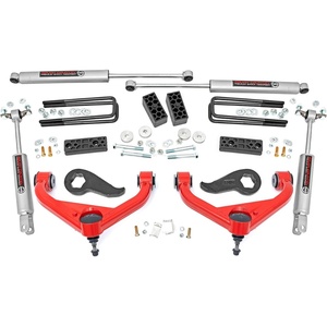 image:imageRough Country 3 Lift Kit with N3 Shocks for Chevy Silverado amp GMC Sierra 3500HD 20202025 Dually  Red Control Arms