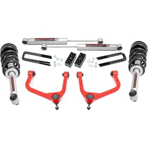 image:imageRough Country 35 Lift Kit wN3 Struts for 20192024 GMC Sierra 150022631RED
