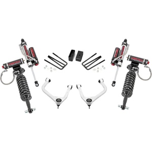 image:imageRough Country 35 Suspension Lift Kit with Vertex Coilovers amp Vertex Shocks for GMC Sierra 1500 20192024 wMultiLeaf Spring  Silver Control Arms