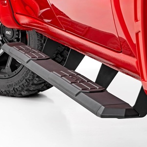 image:imageRough Country TR2 Running Boards for Chevy Silverado amp GMC Sierra 15002500HD3500HD Crew Cab 20192026  5 Wide CabLength Aluminum Side Steps