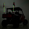 image:imageRough Country 4 LED Whip Lights for UTV ATV  Set of 2 48 UTV LED Whips MultiColor RGB LEDs 300 Patterns Waterproof QuickRelease Base48