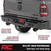 image:imageRough Country Tubular Rear Bumper for Ram 1500 2WD4WD 20092024  Builtin Towing DRings HighClearance OffRoad Bumper with LED Light Mounts