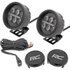image:imageRough Country RC Dual 35 Round LED Lights with Amber DRL  36W 3240 Lumen CREE LED Spot Focus Beam OffRoad Lights for Jeeps Trucks UTV ATV