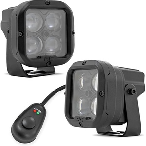 image:imageRough Country 2 SAE Driving Light Pods Pair  Street Legal LED Pods with 9600 Lumens 96W Output IP67 Waterproof