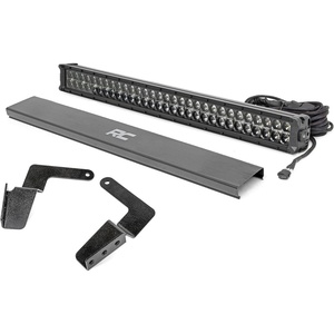 image:imageRough Country 30 Dual Row LED Light Bar Bumper Kit for Toyota FJ Cruiser 20072014  30in Black Series LED Bar with White DRL
