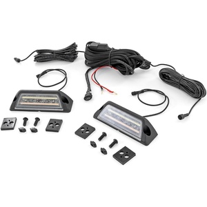 image:imageRough Country 6 Angled LED Light Pods  White amp Amber Auxiliary OffRoad Lights with Wiring Harness IP67 Waterproof