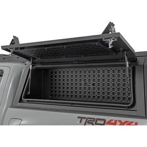image:imageRough Country Bed Cap Molle Panel Side Storage Bin Driver Side  Fits RC Bed Caps Only for Toyota Tacoma 20162023 Truck Bed Cap Organizer wLED Light