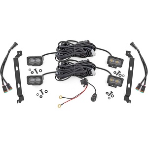 image:imageRough Country LED Fog Light Kit for Toyota Tacoma 20242026 wFactory Fog Lights  Yellow StreetLegal SAE IP67 Direct BoltOn Factory FitYellow SAE Fog Light
