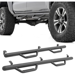 image:imageRough Country Nerf Step Bars for Toyota Tacoma 20052023 5 Short Bed  Rugged Full Length Nerf Bars with Side Steps BoltOn Install
